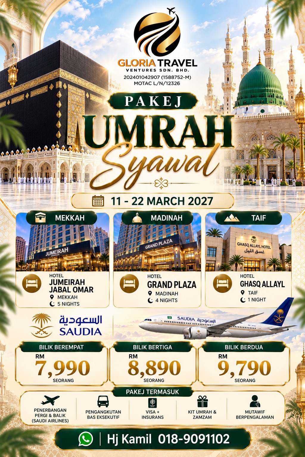 UMRAH SELESA - PAKEJ SYAWAL
